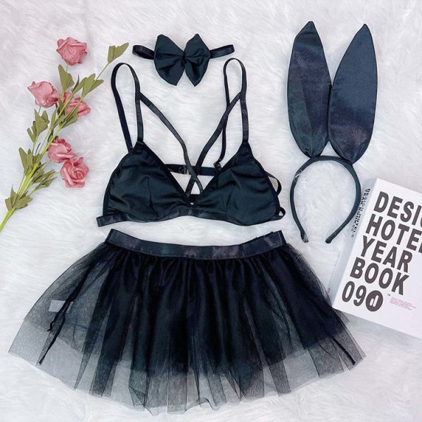 Sexy Bunny Lingerie Costume: European American Halloween Temptation Uniform - Image 5