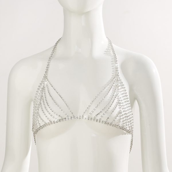 Diamond Body Chain Bra: Sexy Bikini Chest Jewelry for Nightclub & Parties - Image 3