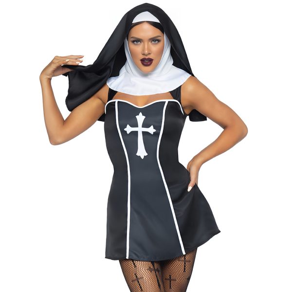 Sexy Nun Costume Halloween Cosplay - Temptation Dark Nun Uniform - Image 5