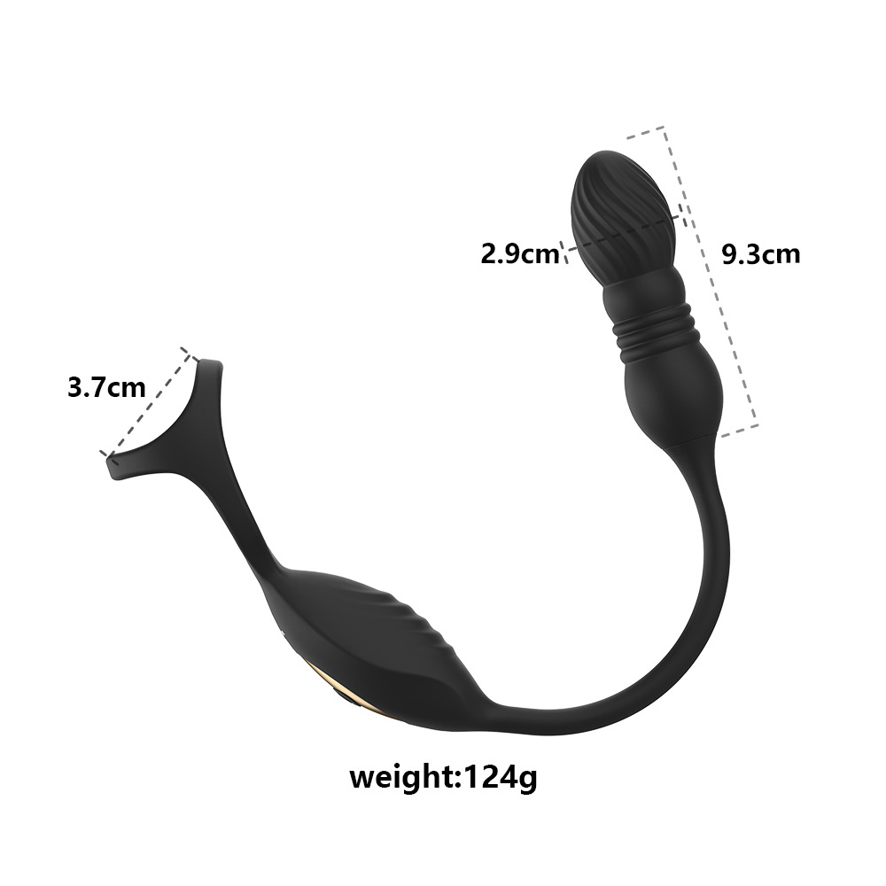 Remote Control Vibrating Cock Ring - Telescopic Pleasure Enhancer - Image 4