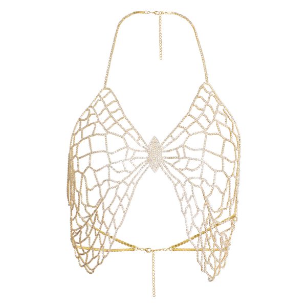 Butterfly Rhinestone Bra Chain: Sexy Crystal Body Jewelry for Parties - Image 5