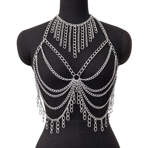 Sexy Tassel Body Chain Brooch - Fashion Metal Hollow Multi-layer DL0057 - Image 6