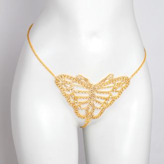 Diamond Butterfly Bikini Body Chain: Sexy Rhinestone Lingerie for Women
