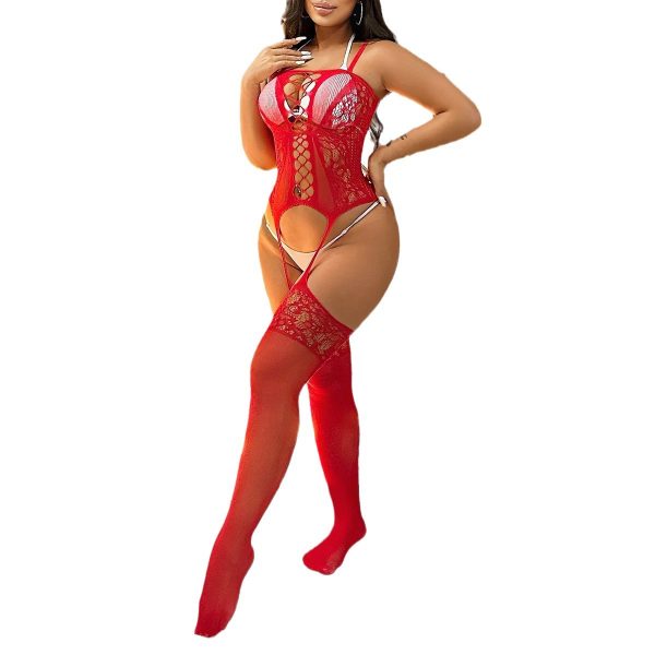 Sexy Lingerie Stockings: European American Suspender Bodysuit Temptation - Image 5