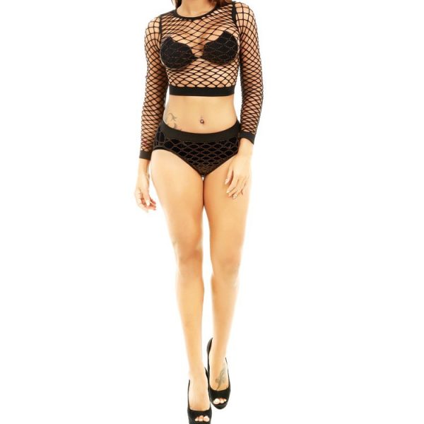 Sexy Lingerie Set: European & US Style Mesh Temptation - Milk Silk, Seamless, Hollow Design - Image 6