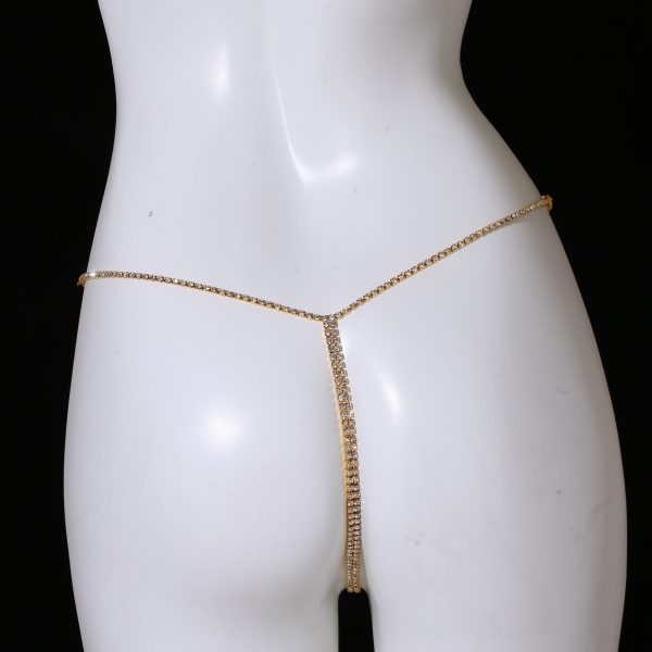 Sexy Rhinestone Bikini Body Chain: Women's Nightclub Beach Thong Jewelry - Image 2