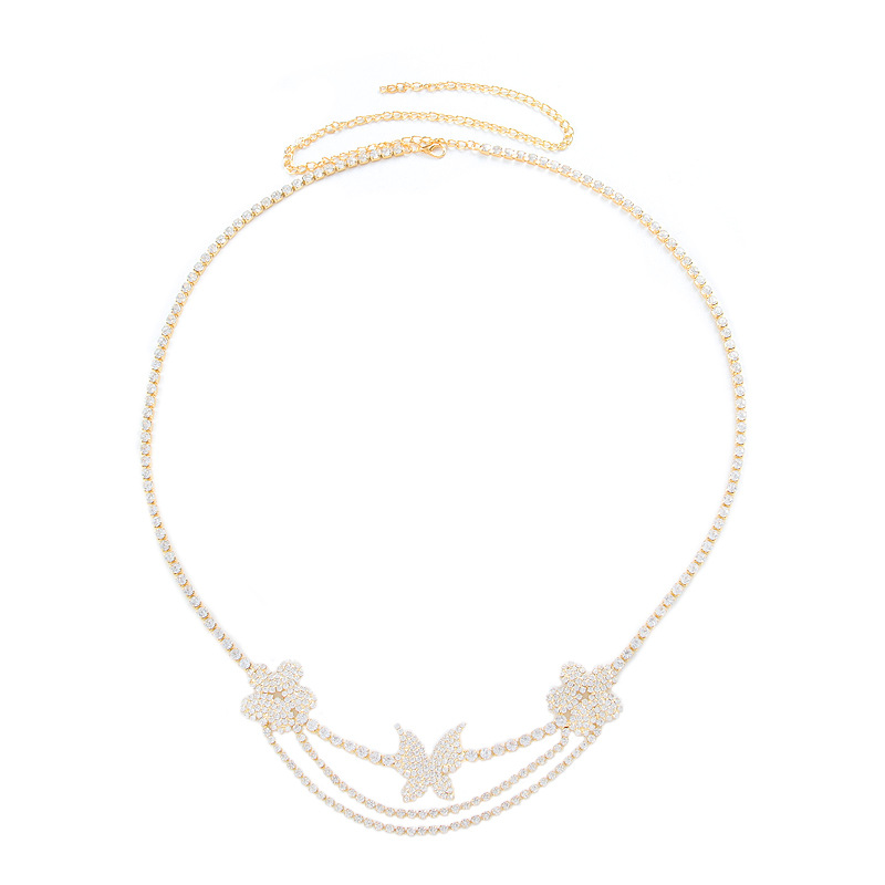 Diamond Bow Body Chain - Sexy Bikini Breast Jewelry for Women - Image 3