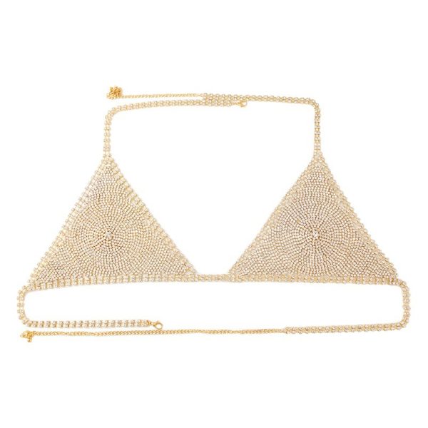 Diamond Rhinestone Body Chain: Sexy Tassel Chest Jewelry for Women