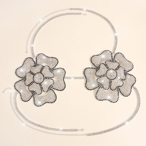 Diamond Flower Body Chain: Sexy Rhinestone Bra for Club & Beach - Image 4
