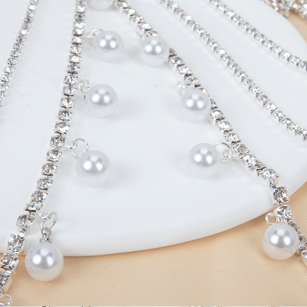 Rhinestone Pearl Body Chain: Sexy Beach Bikini Jewelry Set - Image 4