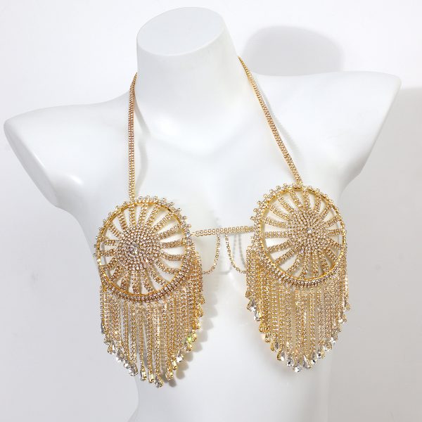 Diamond Tassel Body Chain: Rhinestone Bra Chest Chain for Women - Image 3
