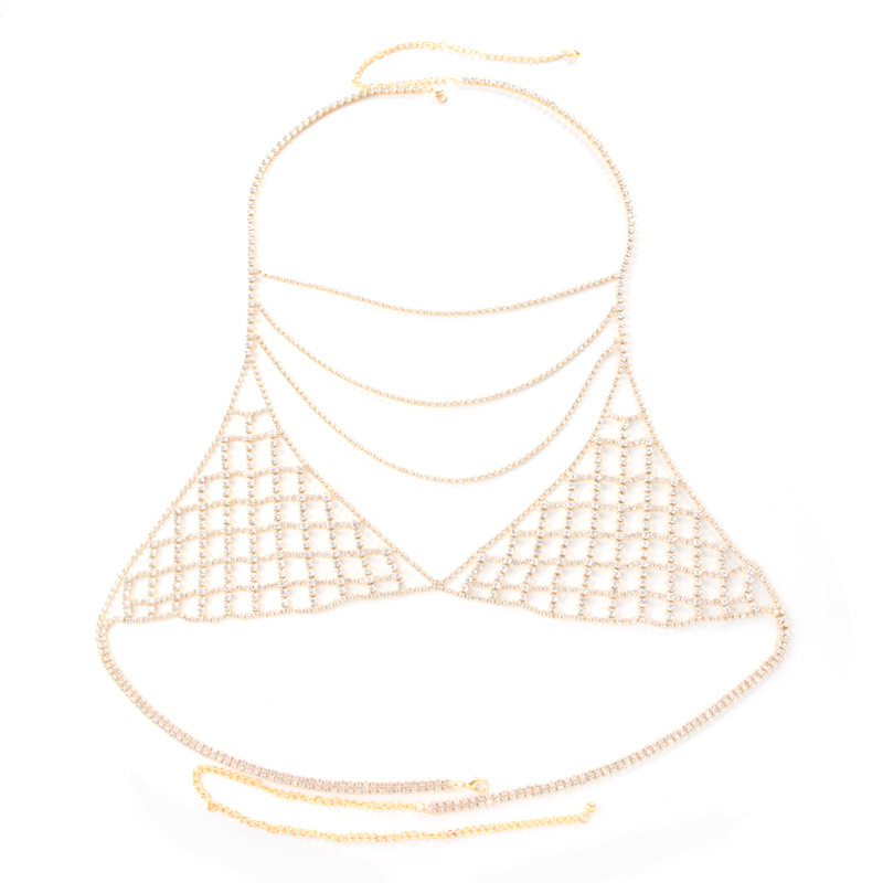 Rhinestone Body Chain: Trendy Beach Chest Necklace 2023 - Image 6