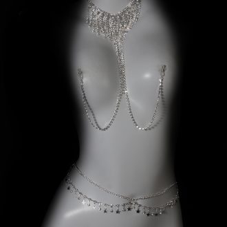 Rhinestone Body Chain: Sexy Star Tassel Waist Chain for Women