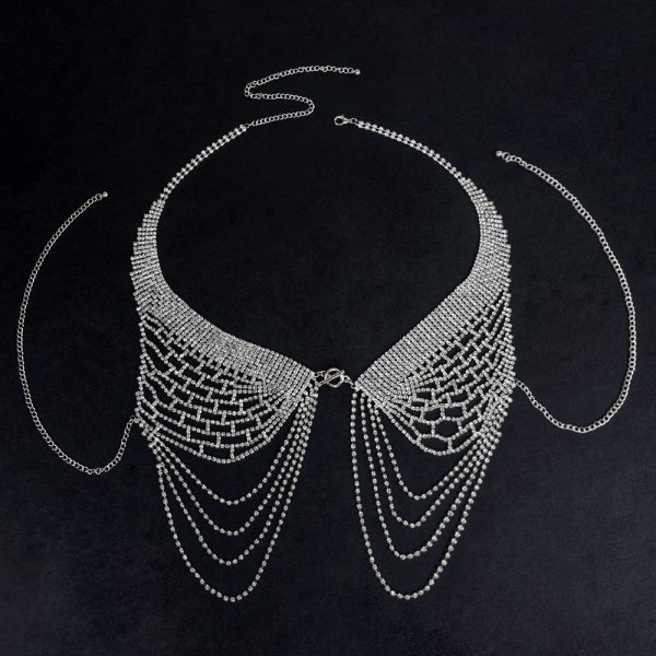 Diamond Angel Wings Body Chain - Runway Tassel Chest Jewelry - Image 8