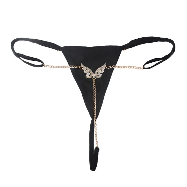 Sexy Rhinestone Body Chain: Diamond Wings Thong Chest Jewelry for Nightclub Parties - Image 5