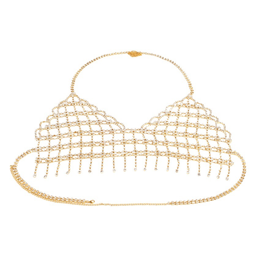 Rhinestone Body Chain: Sexy Tassel Bra Chest Jewelry for Nightclub