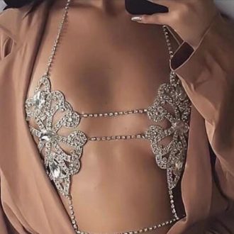 Diamond Body Chain: Sexy Geometric Bra for Nightclub Bikini - Amazon Explosions