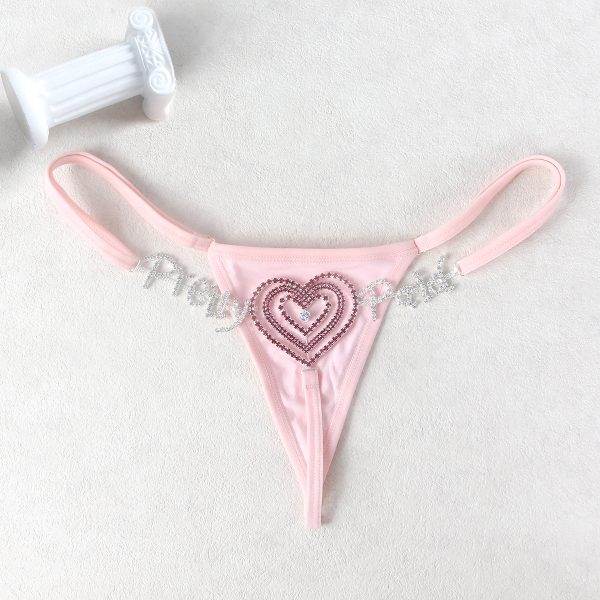 Rhinestone Love Letter Body Chain: Sexy Nightclub Thong Chain for Women - Image 3