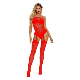 Sexy Lace-Up Lingerie Bodysuit: Open Crotch Pantyhose Stockings Uniform