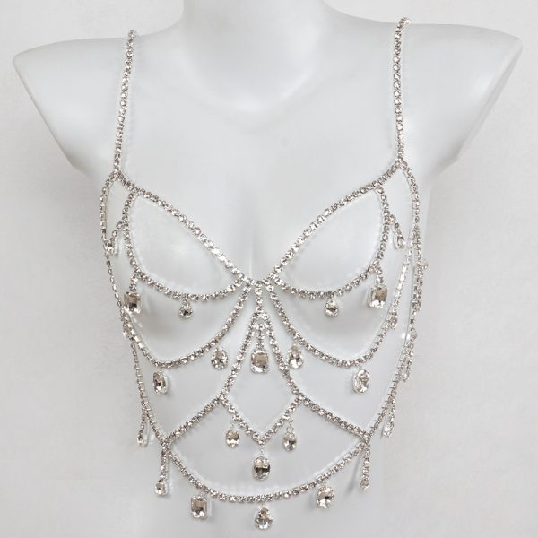 Dazzling Rhinestone Body Chain: Sexy Layered Chest Jewelry for Women - Image 7