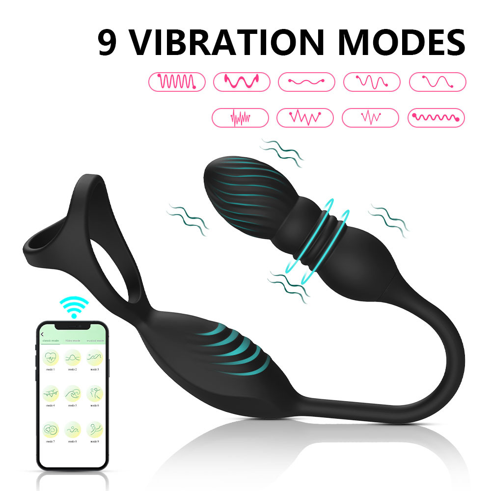 Remote Control Vibrating Cock Ring - Telescopic Pleasure Enhancer - Image 2
