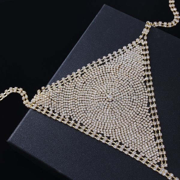 Diamond Rhinestone Body Chain: Sexy Tassel Chest Jewelry for Women - Image 5