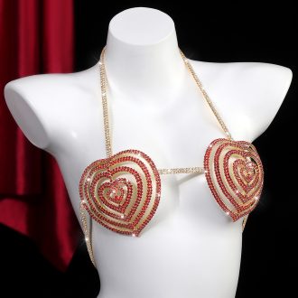 Diamond Body Chain Bra: Sexy Rhinestone Bikini Chest Jewelry