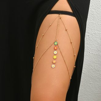 Retro Daisy Thigh Ring - Cute Colorful Pendant for Girls - H0045