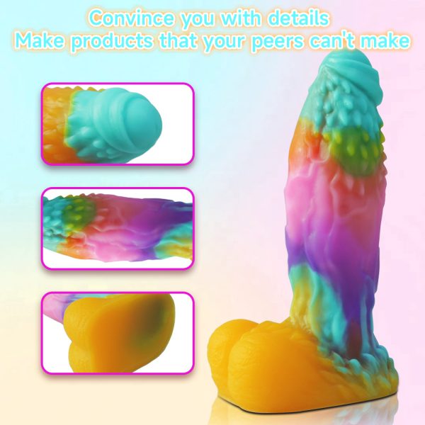 Luminous Dildo: Colorful Vibrating Massager for Women - Adult Toy - Image 3