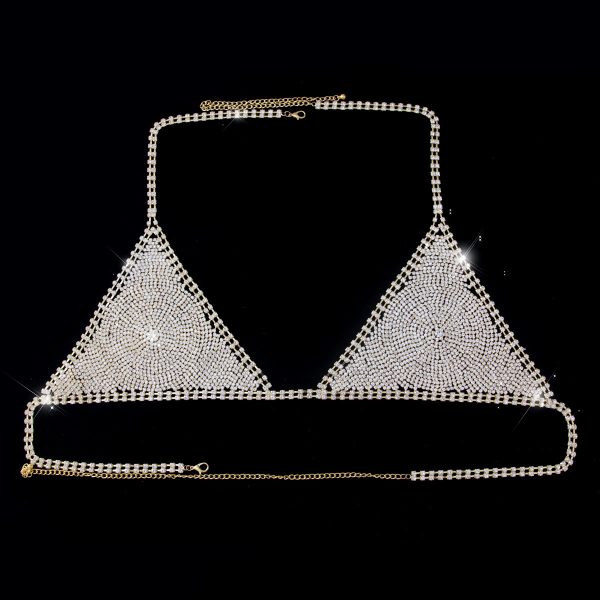 Diamond Rhinestone Body Chain: Sexy Tassel Chest Jewelry for Women - Image 4
