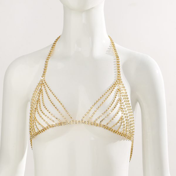 Diamond Body Chain Bra: Sexy Bikini Chest Jewelry for Nightclub & Parties - Image 2