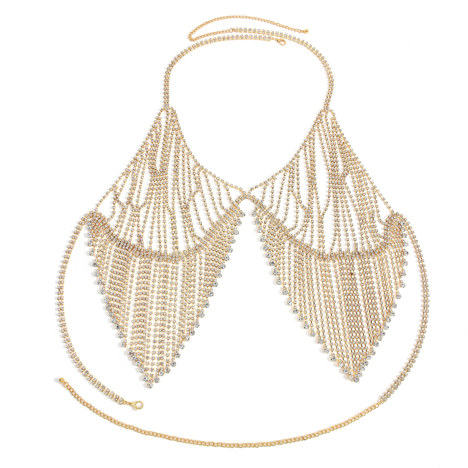 Rhinestone Body Chain: Sexy Tassel Chest Chain for Women - Image 5