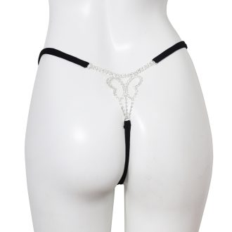 Sexy Butterfly Rhinestone Body Chain Thong - Adjustable Bikini Panties