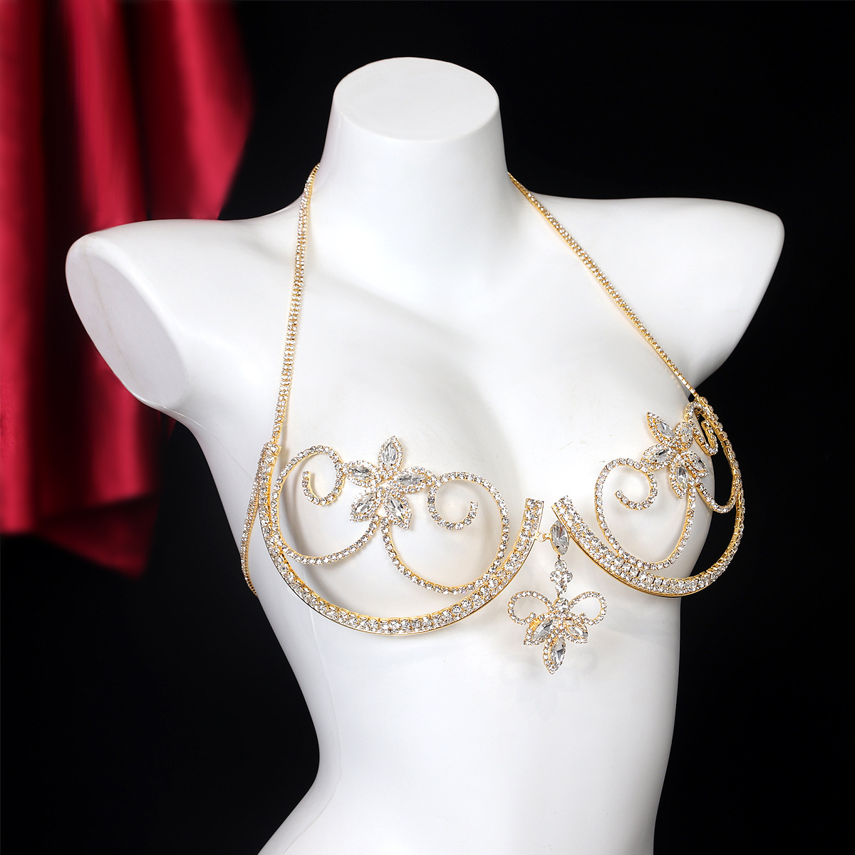Rhinestone Body Chain: Sexy Nightclub Jewelry for Women - Image 2