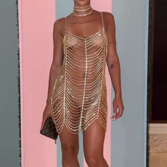 Sexy Rhinestone Body Chain: Diamond Tassel Dress for Nightclub & Banquet