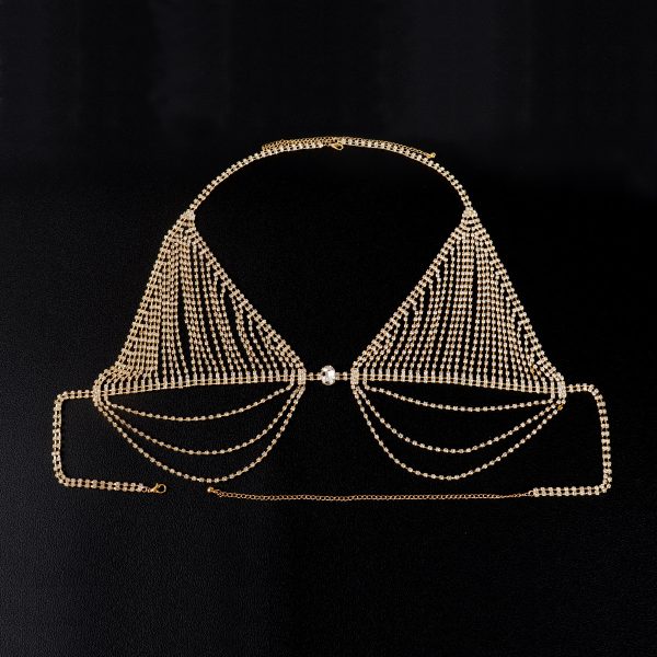 Rhinestone Tassel Body Chain: Sexy Bikini Bra Chest Jewelry - Image 7