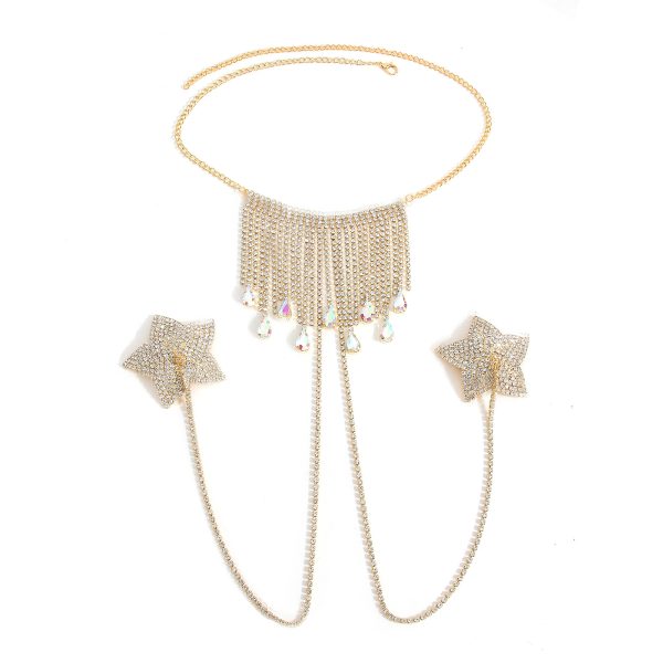 Sexy Rhinestone Body Chain Set: Multi-Layered Tassel Bra & Underwear Jewelry - Image 5
