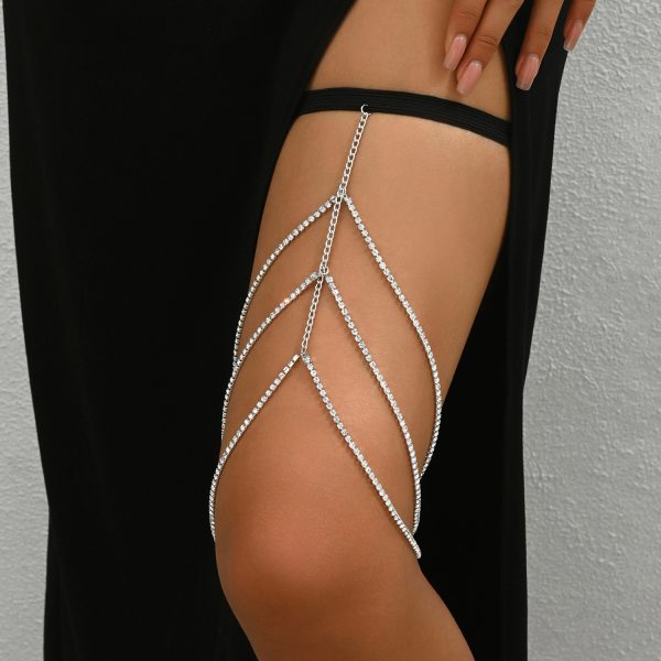 Diamond Thigh Chain: Sexy Multi-Layer Body Jewelry for Women - Image 3
