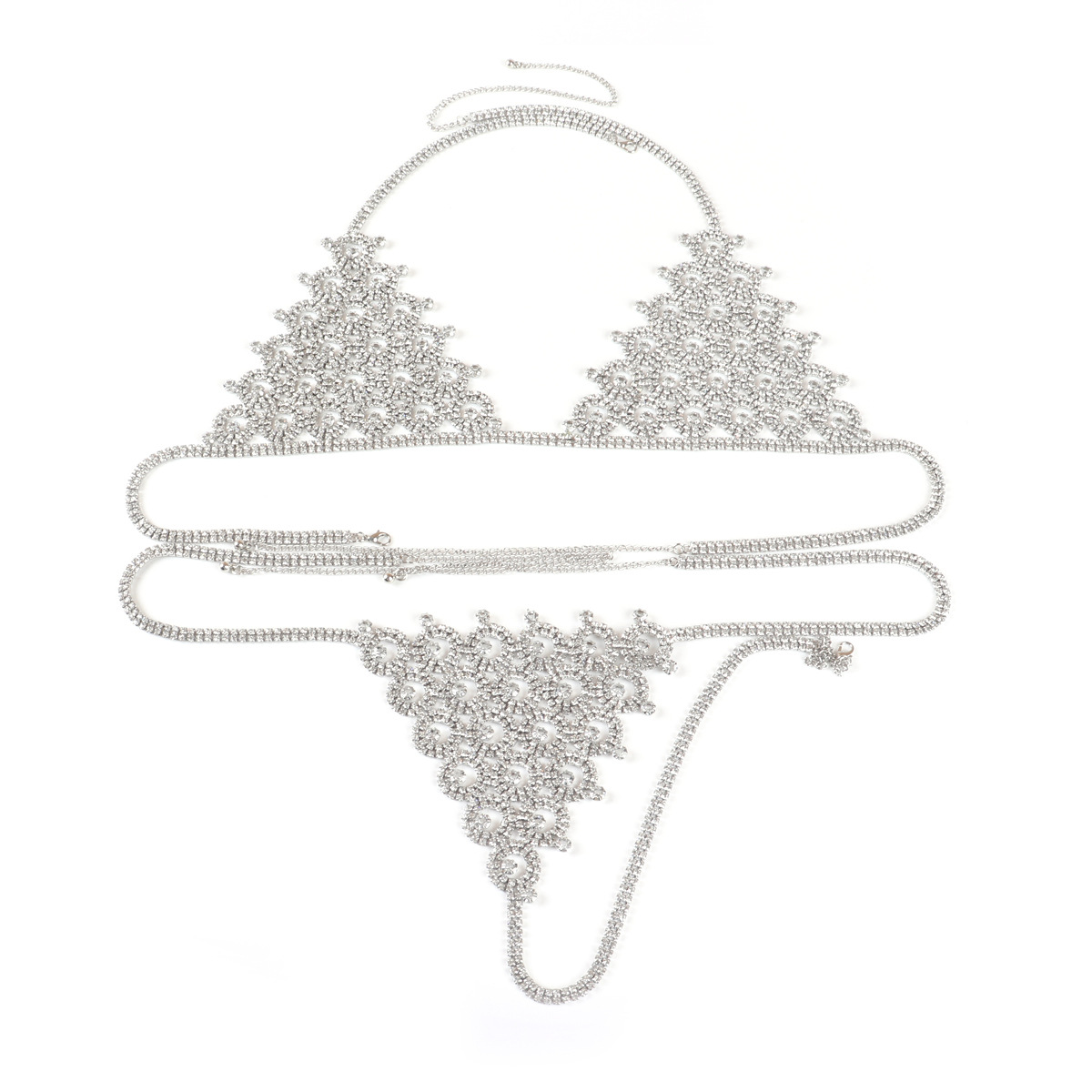 Rhinestone Body Chain Bra: Sexy Diamond Bikini Top for Women - Image 12