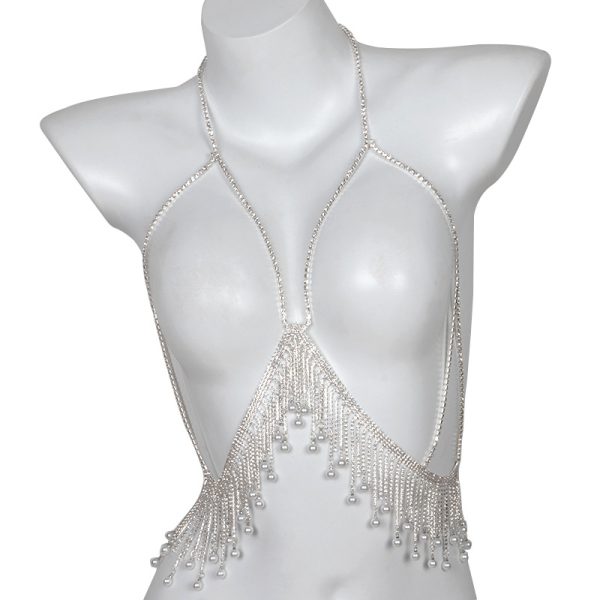 Pearl Tassel Body Chain: Light Luxury Chest Chain for Women - Image 6