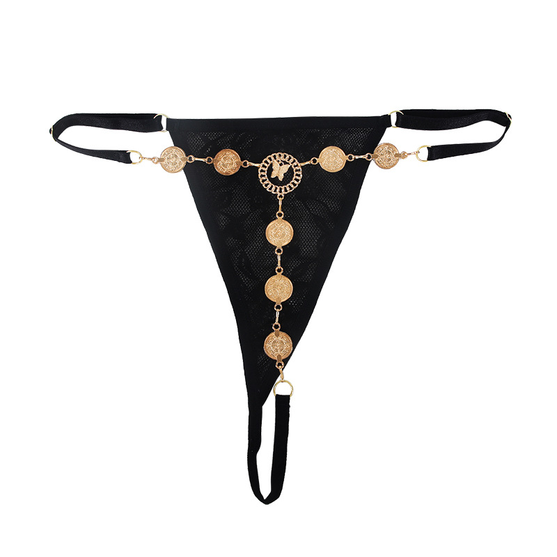 Butterfly Body Chain Lingerie: Sexy Metal & Lace Nightclub Set - Image 6