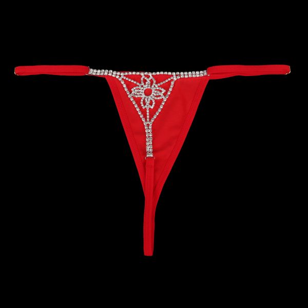 Rhinestone Flower Body Chain Thong - Sexy European American Body Jewelry - Image 5