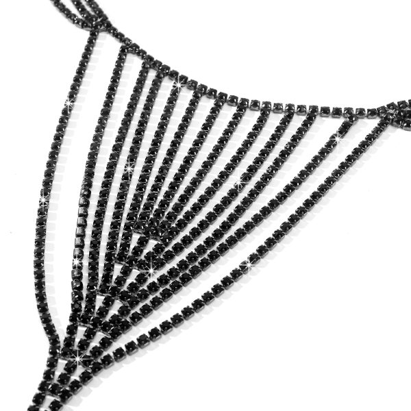 Rhinestone Tassel Body Chain Bra: Sexy Nightclub Bikini Jewelry for Women - Image 4