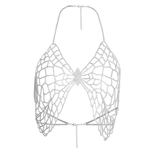 Butterfly Rhinestone Bra Chain: Sexy Crystal Body Jewelry for Parties - Image 6