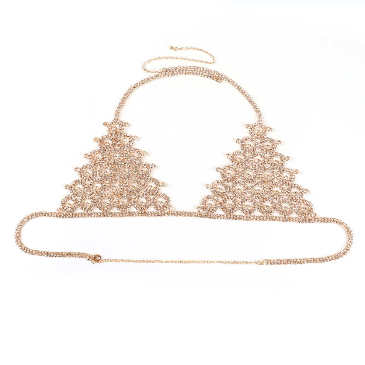 Rhinestone Body Chain Bra: Sexy Diamond Bikini Top for Women - Image 4