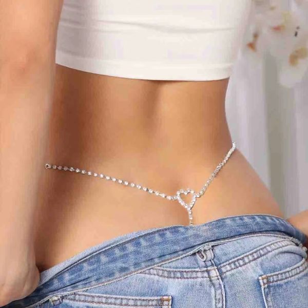 Rhinestone Love Waist Chain: Sexy Body Jewelry for Women