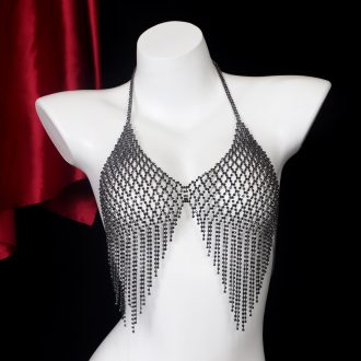 Sparkling Rhinestone Bra Chest Chain: Sexy Diamond Bikini Body Jewelry