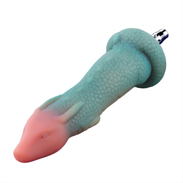 【4.2CM】liquid Double Layer Silicone Men's and Women's Masturbation Machine Shaped Animal Scales Accessories - Small Gecko