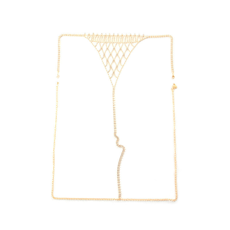 Rhinestone Body Chain G-String: Sexy Gem Lingerie Beach Body Jewelry - Image 5