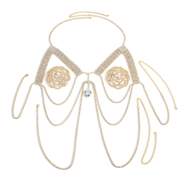 Rhinestone Body Chain: Sexy Nightclub Chest Jewelry for Women - Image 5